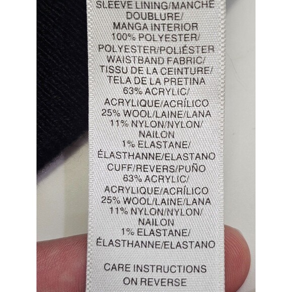 Men's S Michael Kors Black Wool Blend Bomber Style Sweater jacket Cardigan GUC - Picture 4 of 7